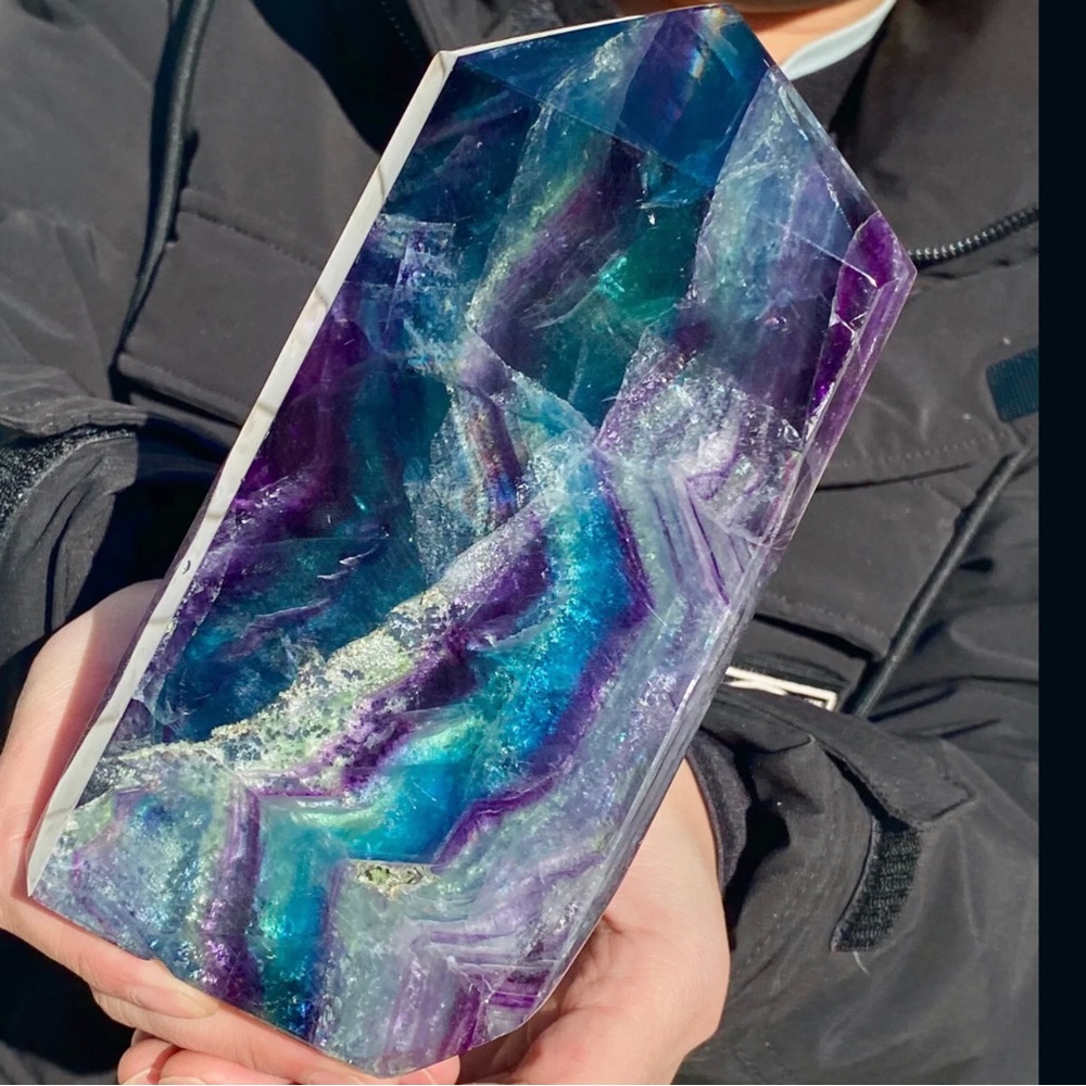 ❌SOLD❌ 6.77in Fluorite Tower Obelisk Point - Picture 1 of 7